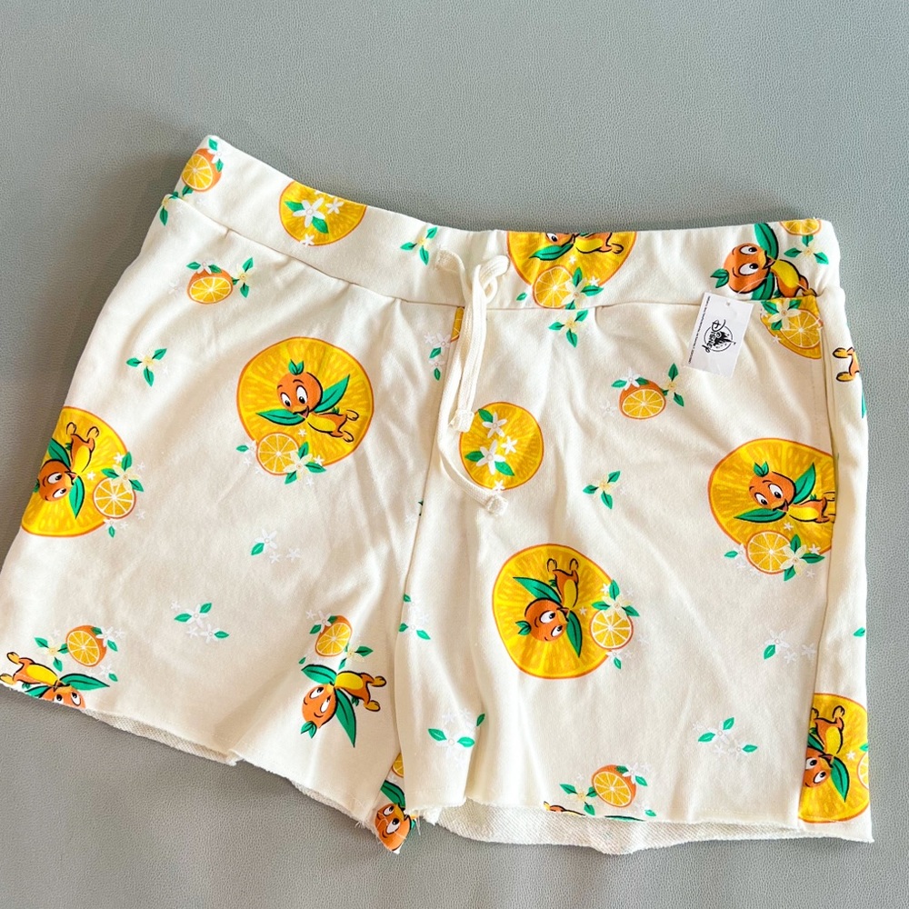 2022 Epcot Flower and Garden Disney Orange Bird Drawstring Shorts - L